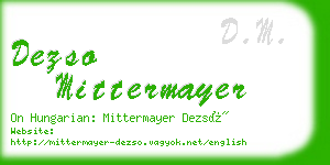 dezso mittermayer business card